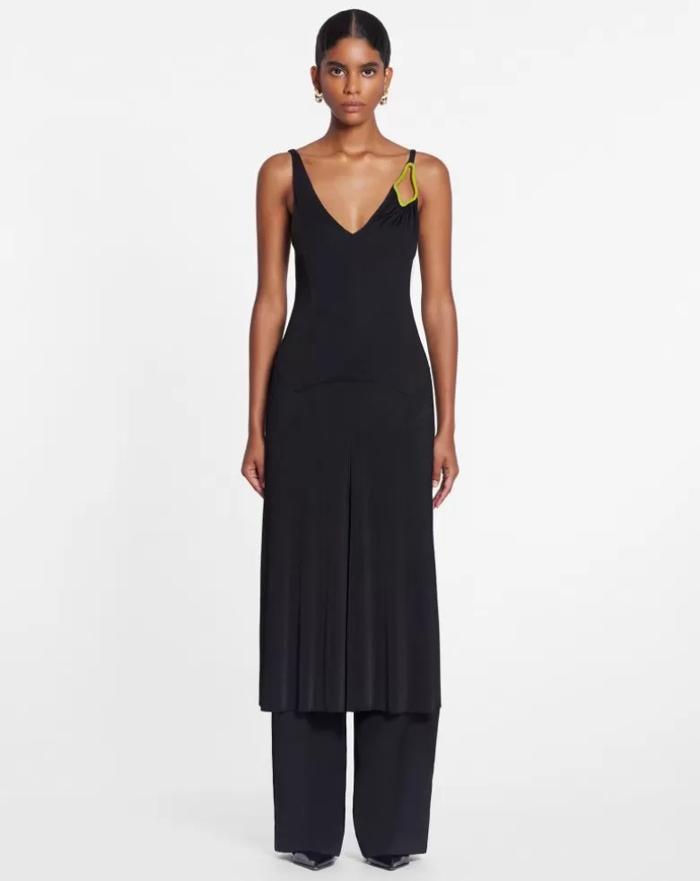 Donne Lanvin Abito Midi A Trapezio Senza Maniche