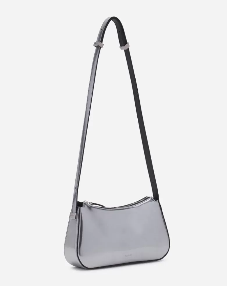 Donne Lanvin Borsa Concerto Baguette In Pelle Metallizzata