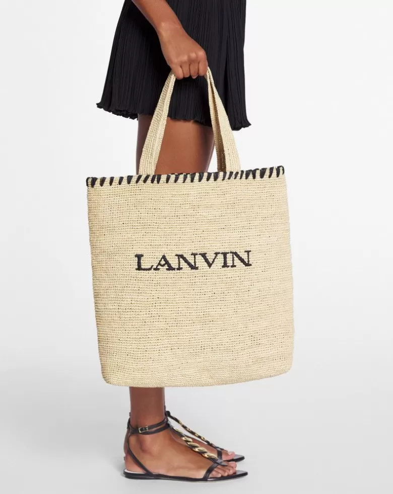 Uomini Lanvin Borsa Tote In Rafia