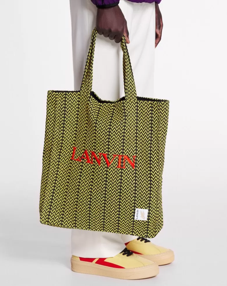 Uomini Lanvin Borsa Tote X Future Kerb In Cotone