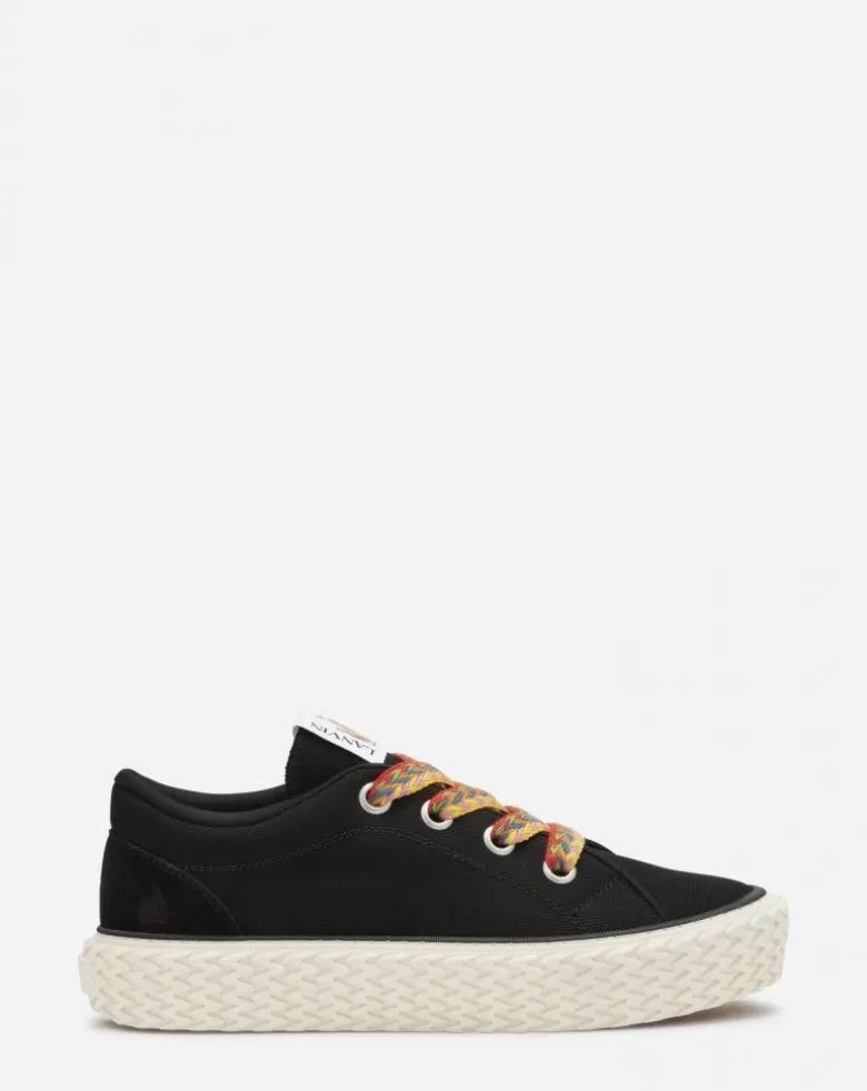 Uomini Lanvin Sneakers Curbies In Tela Di Cotone