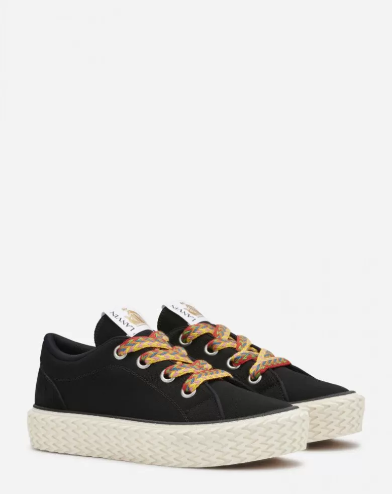 Uomini Lanvin Sneakers Curbies In Tela Di Cotone