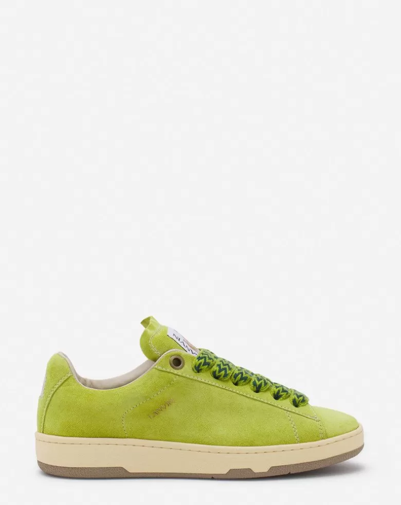 Uomini Lanvin Sneakers In Camoscio Curb Lite