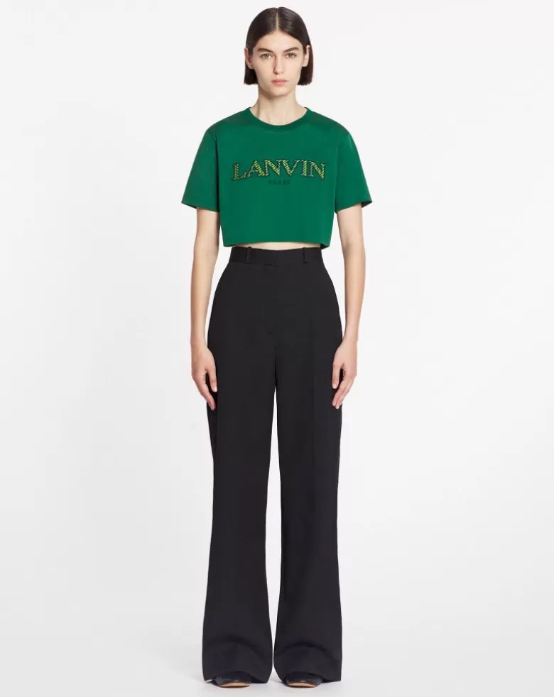 Donne Lanvin T-Shirt Corta Ricamata