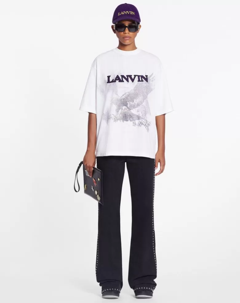 Uomini Lanvin T-Shirt Unisex Con Stampa Aquila X Future